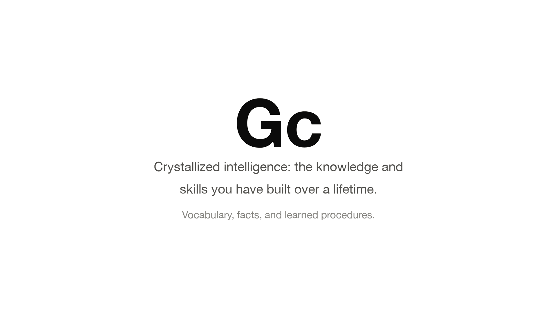 What Is Crystallized Intelligence?